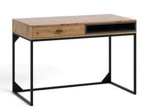 OLIER OL-01 Stôl so šírkou 120 cm v štýle LOFT so zásuvkou Dub Artisan