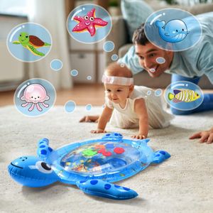 Wassermatte Baby Spielzeug 3 6 9 Monate, Wasserspielzeug Aufblasbares Wassermatte für Kinder, Sensorisches Spielzeug Geschenke fördert das Wachstum Baby, Kinderspielzeug BPA-frei