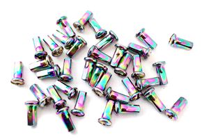 Nippelsatz, Speichennippel - Rainbow - 36 Stück M3,5 rostfreies Messing mit Titan Beschichtung, Farbe Regenbogen für alle Simson Modelle