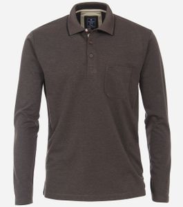 REDMOND Herren Langarm Polo-Shirt 50% Baumwolle, 50% Polyester uni anthrazit M