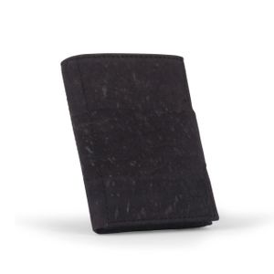 DONBOLSO NextGen Korkleder Slim Wallet, Münzfach, RFID Schutz, 11 Karten, Mini Geldbörse für Damen und Herren, Kreditkartenetui aus Korkleder - Schwarz