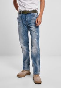 Brandit Herren Jeanshose Will Washed Denim Jeans BD1015 Blau Blue Washed 38/32