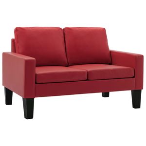 vidaXL 2-Sitzer-Sofa Rot Kunstleder