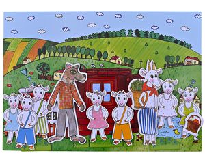 O Kůzlátkách - Rozprávka do divadla - 9 bábok