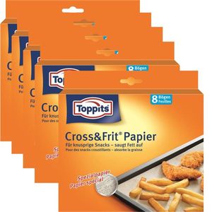 Toppits® Cross & Frit Papier Back-Spezialpapier Snackpapier 8 Bögen ( 5er Pack