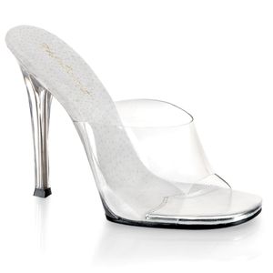 GALA-01 Fabulicious High-Heels Pantoletten transparent mit Lederinnensohle