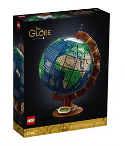 LEGO Ideas Globus Set für Erwachsene, 3D Weltkugel zum Basteln, Vintage Modell als Home Deko oder Zimmerdeko 21332