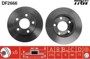 Tarcza hamulcowa TRW DF2666