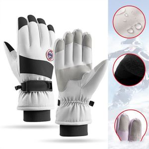 Winter Warme Handschuhe Herren Damen Wasserdichte Skihandschuhe Touchscreen Handschuhe Für Snowboard Skifahren Radfahren Weiß