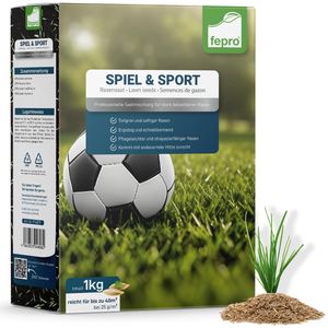 Fepro® Rasensamen Sport- und Spielrasen Sportrasen Grassamen Rasen Rasensaat Gras, 1 x 1kg Sack