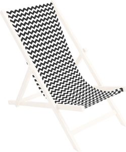 Ersatz-Stoffbezug 131x44 cm Wechselbarer Liegestuhl Stoffbezug 100% Polyester für Holz-Liegestuhl Klappliegestuhl Motiv Zig-Zag [119]