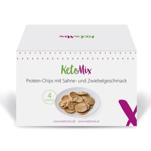 KetoMix Protein-Chips mit Sahne- und Zwiebelgeschmack | 4 Portionen, 120 g