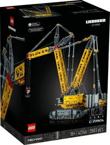 LEGO 42146 Technic Liebherr LR 13000 Raupenkran Set, Baue das ultimative ferngesteuerte Baufahrzeug-Modell mit Control+ App, Kran mit Windensystem und Wippausleger, großer Modellbausatz für Erwachsene