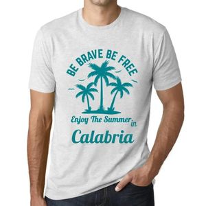 Herren Grafik T-Shirt Sei mutig sei frei genieße den Sommer in Kalabrien – Be Brave Be Free Enjoy The Summer In Calabria – Öko-Verantwortlich Vintage