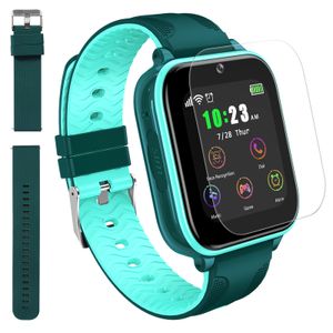 (Zelené) T12 4G chytré hodinky pro děti, dětské hodinky s dotykovým displejem, GPS sledováním a voláním, hlasovým videohovorem, SOS kamerou, hudebním přehrávačem