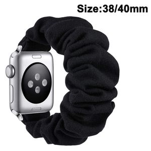Elastisches Armband Kompatibel mit Apple Watch Armband Stoff Armband Kompatibel mit Apple Watch/iWatch Series(38/40, Schwarz)