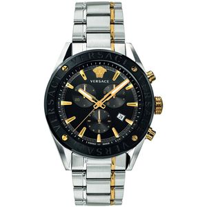Versace Herren Quarz Armbanduhr aus Edelstahl mit Edelstahl Band - V-CHRONO - VEHB00619