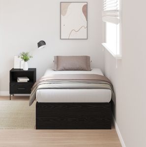 vidaXL Úložný rám postele čierny dub 100x200 cm