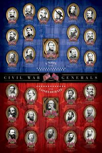 Educational - Bildung - Civil War Generals - Lernposter 61x91,5 cm