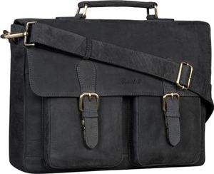 Benthill Aktentasche aus Echtleder - Lehrertasche Umhängetasche - Leder-Tasche Business - Große Leder Herren Arbeitstasche aus Büffelleder