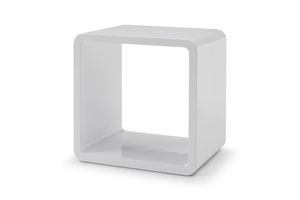 SalesFever Regal-Element quadratisch | 45 x 45 cm | MDF Holz in Hochglanz lackiert | B 45 x T 35 x H 45 cm | weiß