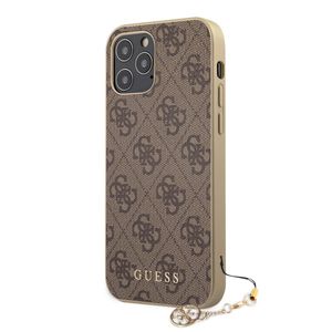 Guess 4G Charms Zadní Kryt pro iPhone 12 Pro Max 6.7 Brown