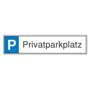 Parkplatzs.Privatpark Aluminium geprägt