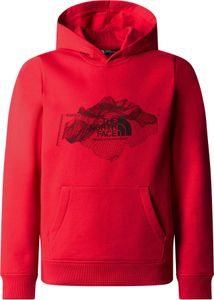 The North Face B Topographic Regular Hoodie - tnf red, Größe:L The North Face B Topographic Regular Hoodie - tnf red, Größe:L