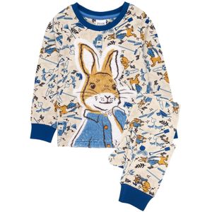 Peter Rabbit - Schlafanzug für Kinder NS5660 (104) (Blau/Cremefarbe)