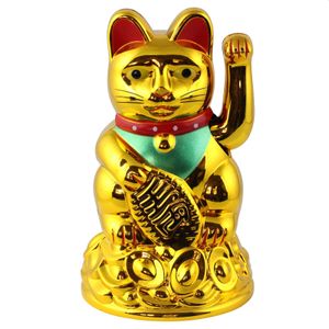 Glückskatze - Maneki-neko - Winkekatze - 11cm - gold