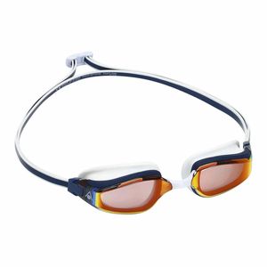 Aquasphere Fastlane Mirror Goggle | verspiegelt Schwimmbrille, Farbe:blau/rot