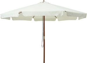 Prolenta Premium - Sonnenschirm mit Holzmast 330 cm Sandweiß