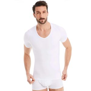 FINN Design Shapewear Kompressions-Unterhemd Kurzarm Herren, XL / Weiß