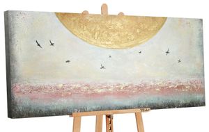 YS-Art Handgemaltes Acryl Gemälde Landschaftsbild, Leinwand auf Keilrahmen, "Sonnenenergie" PS 092 (140x70 cm)