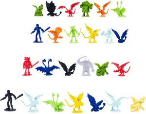 24-teiliges Drachen Set | DreamWork Dragons | Mini Spielfiguren | Battle Dragon