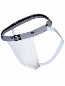 MM The Original Swimmer/Jogger Jockstrap Underwear White/Grey 1 inch S