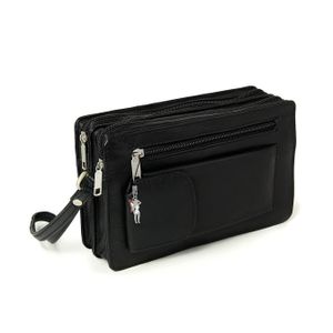 DragonLeather Pánska peňaženka z pravej kože na zápästie Black 20x12x7 - vrátane prívesku Fairy D2OTJ512S