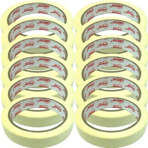 12x Malerkrepp Kreppband 18mm Klebeband Abdeckband Malerband Abklebeband Krepp