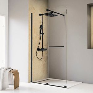 Walk In SCHULTE TouraPlus ExpressPlus 120 cm barva rámu černá dekor skla čiré sklo EP66755120-5 68 500 29