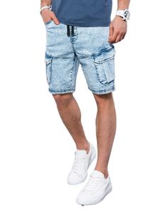 Ombre Herren Shorts Jeans Kurze Hose mit Taschen gerader Passform Gr. S-XXL, Jeans, Grau, Schwarz Denim Hose, Helljeans XL