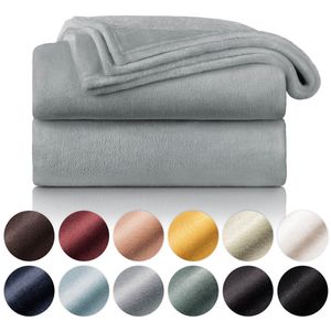 Blumtal plyšová deka nadýchaná fleecová deka - prikrývka na pohovku certifikovaná Oeko-TEX®, prikrývka na pohovku, deka, prehoz na posteľ a deky plyšové deky 150x200 cm, sivá