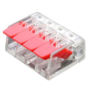 Elektrodrahtanschluss Universal Mini Schnelleinsatz-Plug-in-Kabelklemme-Rot-Größen: 4 Loch