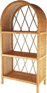 WikliBOX - Großes Bücherregal aus Naturgeflecht für Bücher, weidenkorb 50x27x100 cm
