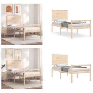 vidaXL Seniorenbett mit Kopfteil 100x200 cm Massivholz - Seniorenbett - Seniorenbetten - Bett Für Senioren - Betten Für Senioren vidaXL Seniorenbett mit Kopfteil 100x200 cm Massivholz - Seniorenbett - Seniorenbetten - Bett Für Senioren - Betten Für Senioren