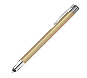 Touchpen Kugelschreiber aus Metall / Farbe: gold