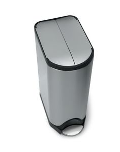 simplehuman 30 Liter schmetterling Treteimer, fingerabdrucksicherer gebürsteter Edelstahl - 8,2x8,2x31,2 cm; CW1824