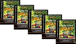 HUGBERT Alcotec Fruit Turbo Enzym, Alkohol Gärhefe, Hefe, Brennhefe, Destillation, Obst, 5 Stück