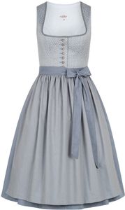 Midi Dirndl Susi in Rauchblau von Nübler, Größe:36