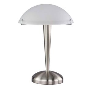 Tischleuchte Tischlampe Stehleuchte Lampe Pilz Nickel matt weiß 1x E14, R5925-07