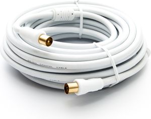 PremiumX 15m BASIC-LINE TV Antennenkabel IEC-Anschlusskabel Koaxial-Kabel mit Mantelstromfilter HDTV 4K - Weiß PremiumX 15m BASIC-LINE TV Antennenkabel IEC-Anschlusskabel Koaxial-Kabel mit Mantelstromfilter HDTV 4K - Weiß